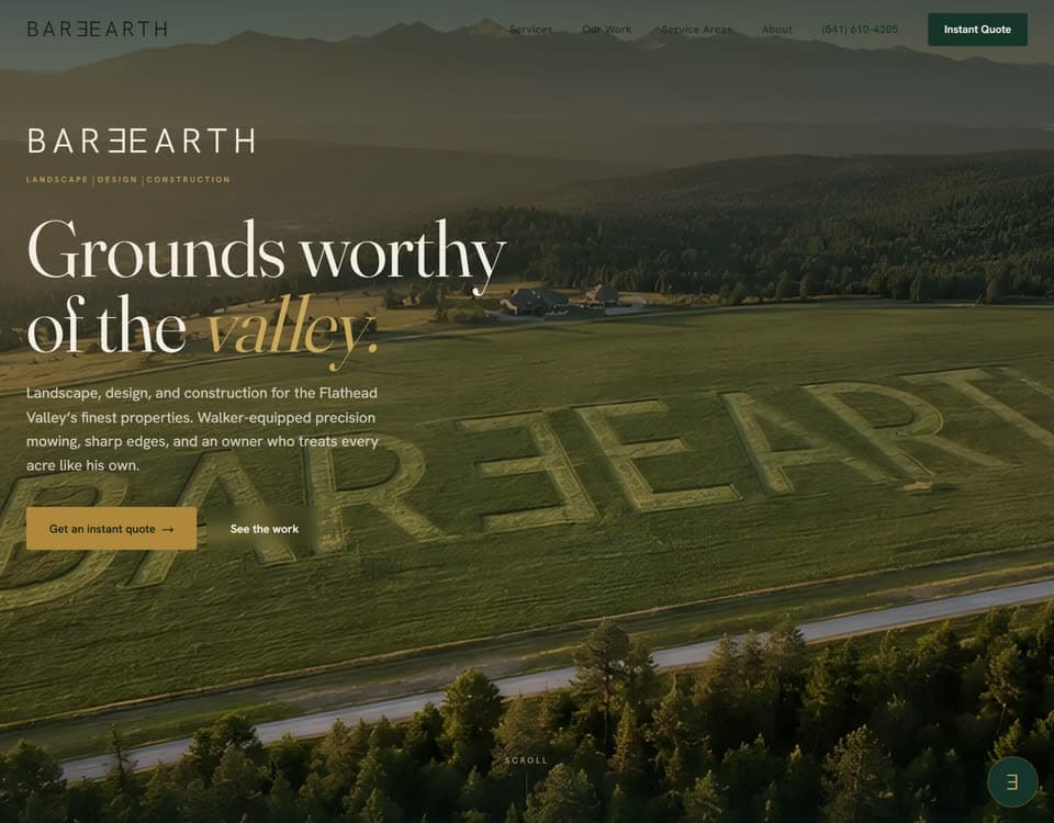 Bare Earth: grounds worthy of the valley