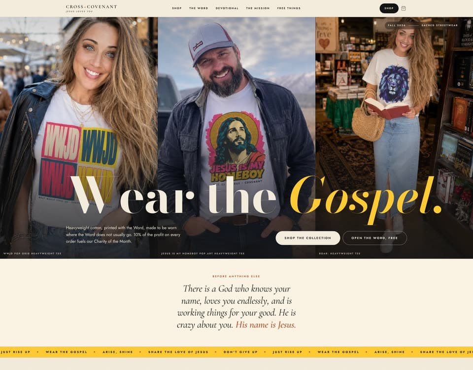 Cross + Covenant: headless Shopify on Next.js