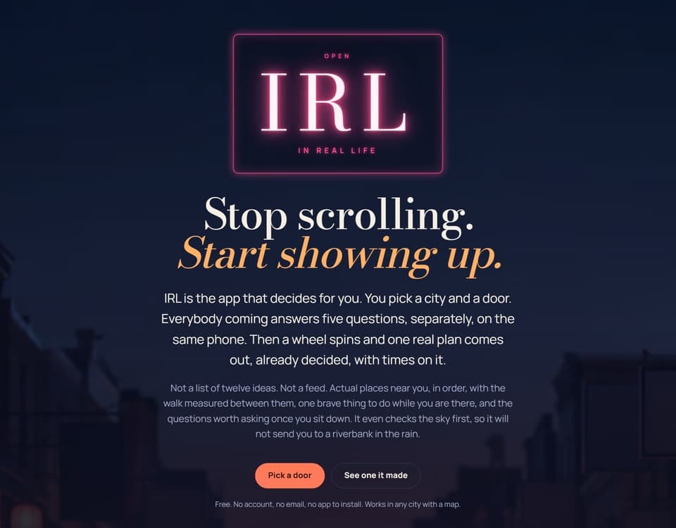 IRL: stop scrolling, start showing up