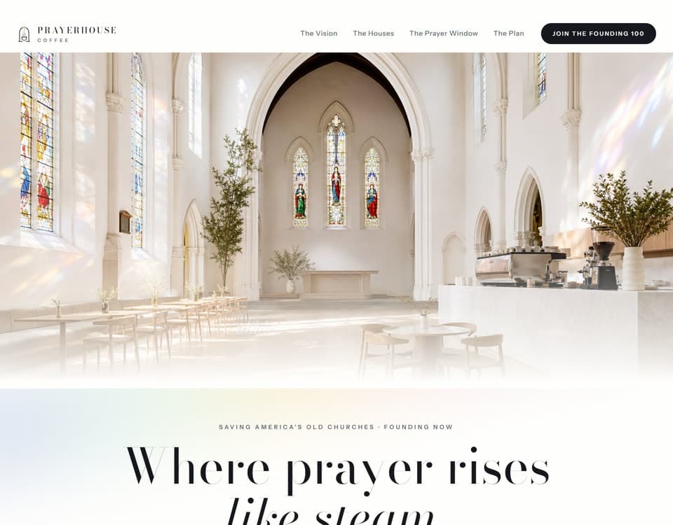 Prayerhouse Coffee: saving old churches with coffee