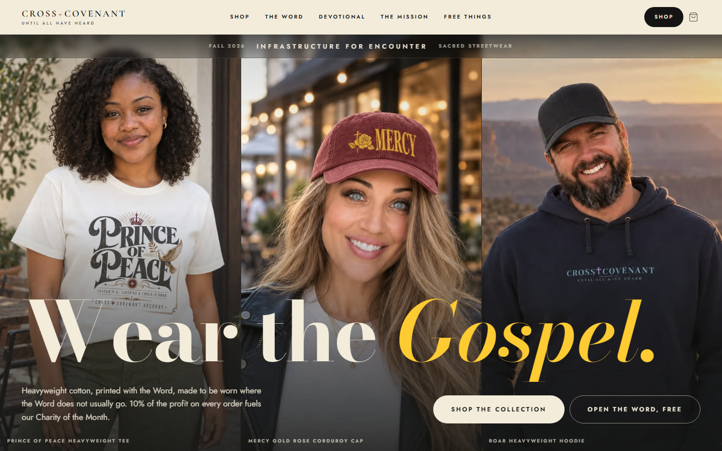 Cross + Covenant website, designed and built by Modern Mustard Seed