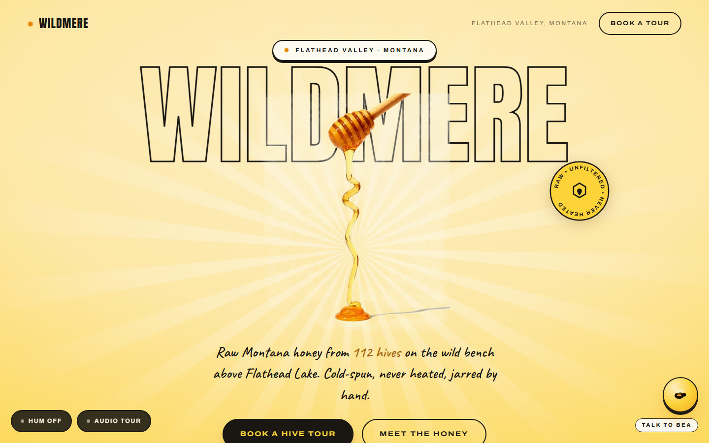 Wildmere Honey Co. website, designed and built by Modern Mustard Seed