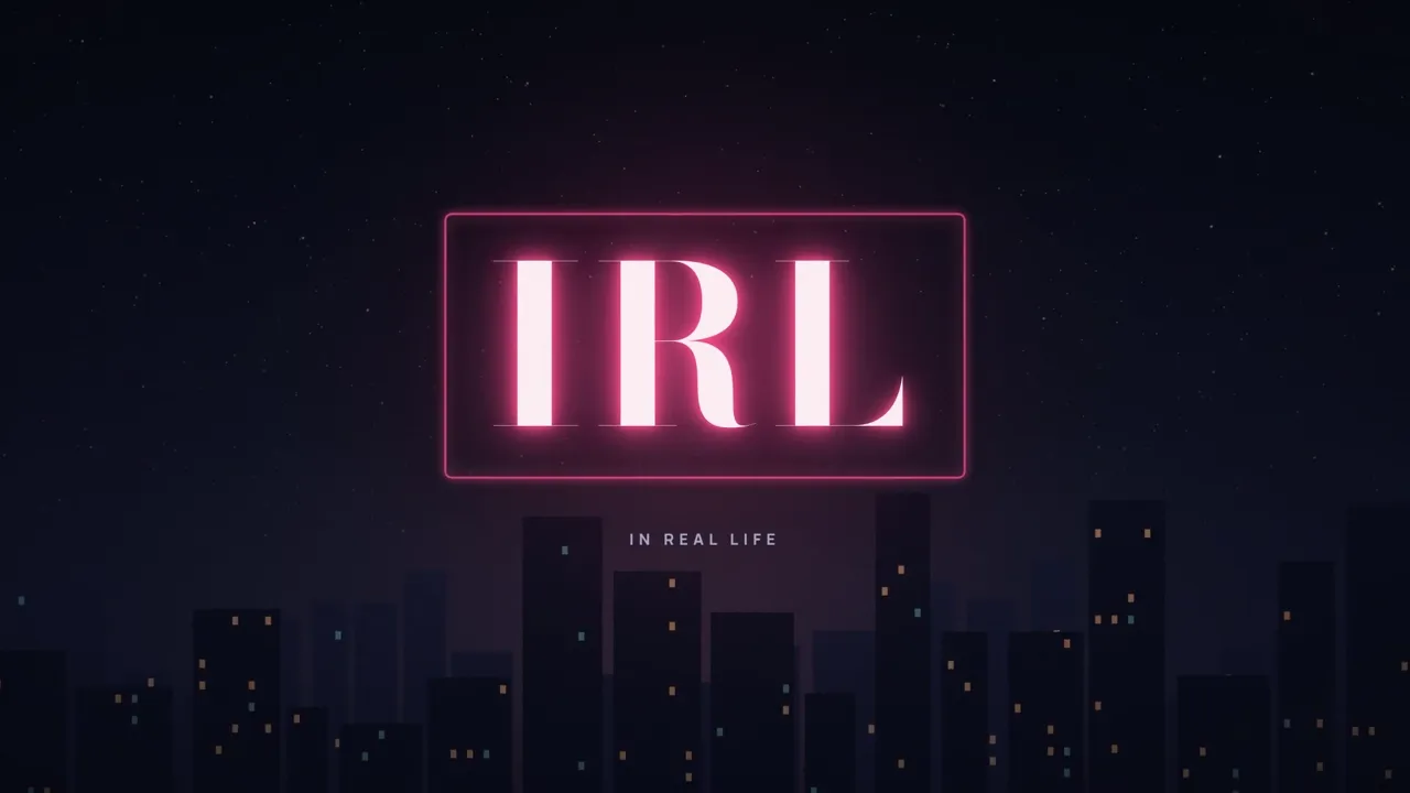 A frame from IRL